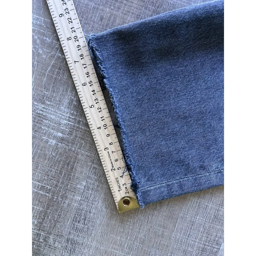 Citizens of Humanity Daphne Crop Jeans 30 Black High Rise Raw Hem Women - Picture 9 of 16